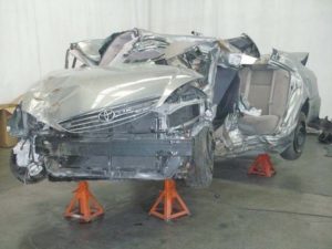 Aftermath of a Toyota vehicle