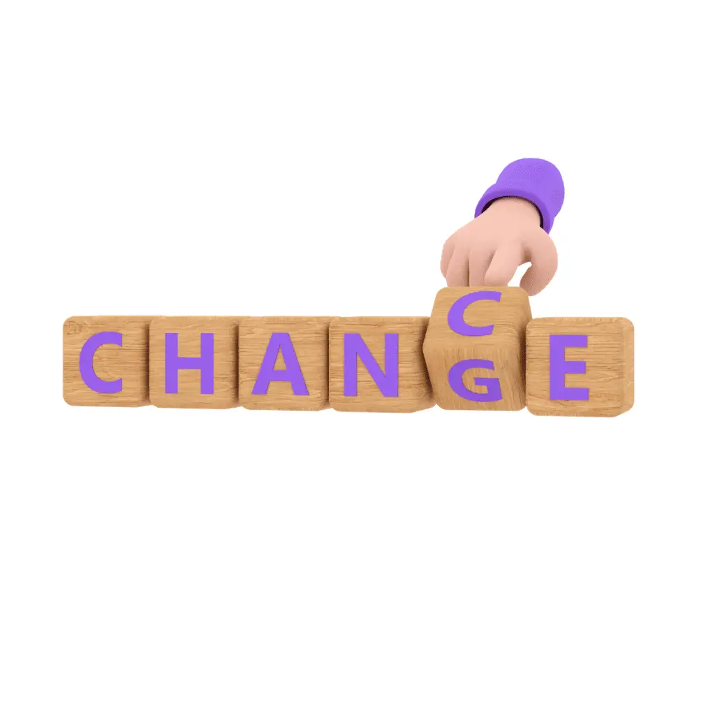 illustration of a hand changing the c in change to a g to make it change. This image is used by patient guard ltd to discuss EU PRRC requirements in relation to MDR and IVDR for medical device and IVDS in the EU.