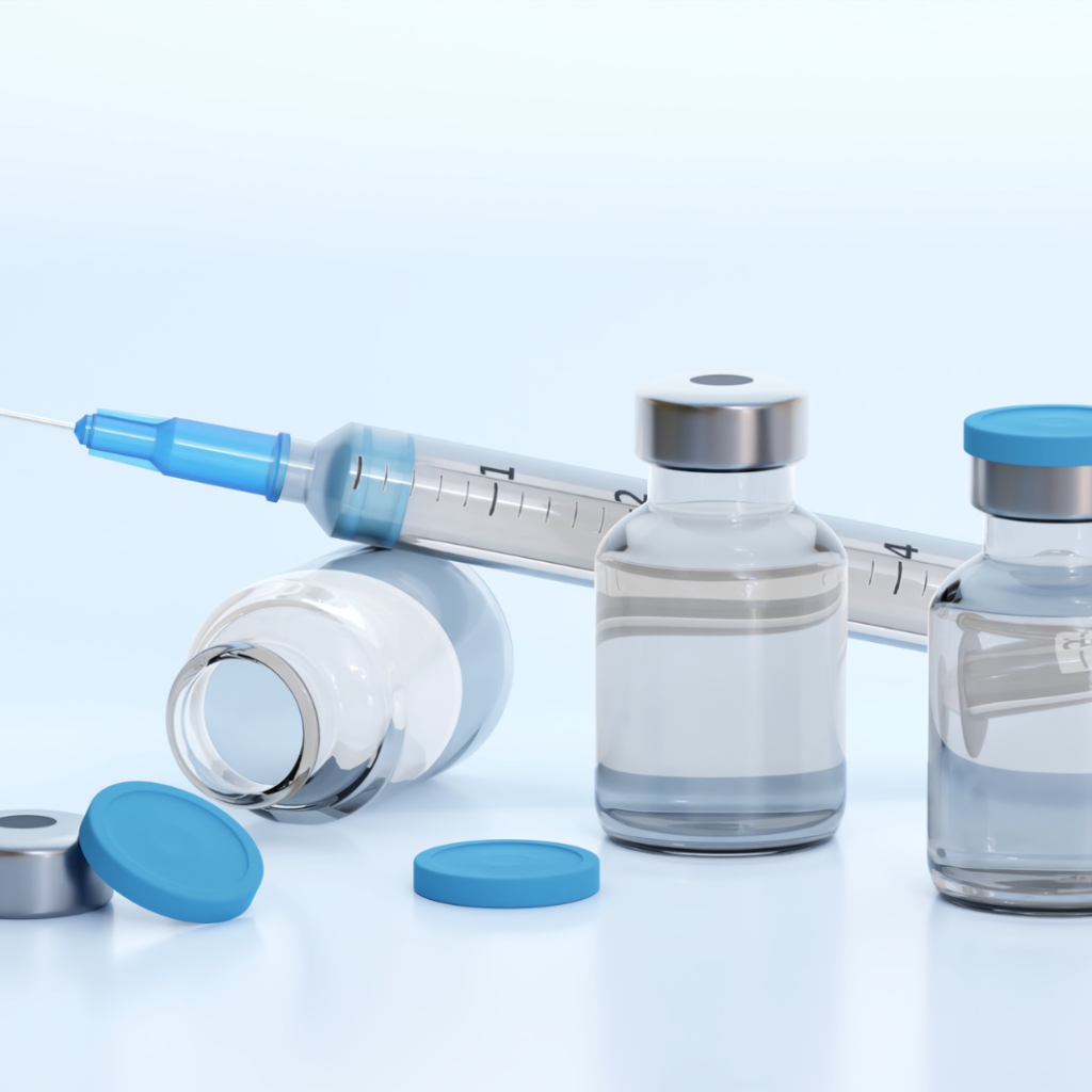 image of vaccine bottles and syringe - used by patient guard for content related to medical devices