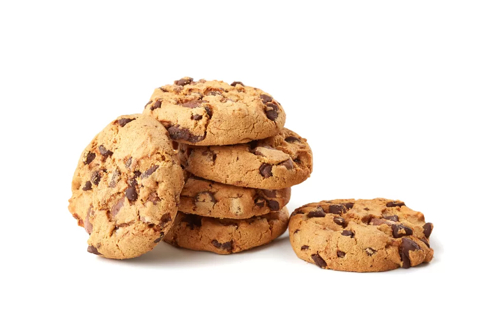 An image of chocolate chip cookies - this image is used by patient guard limited to discuss their website cookies policy.