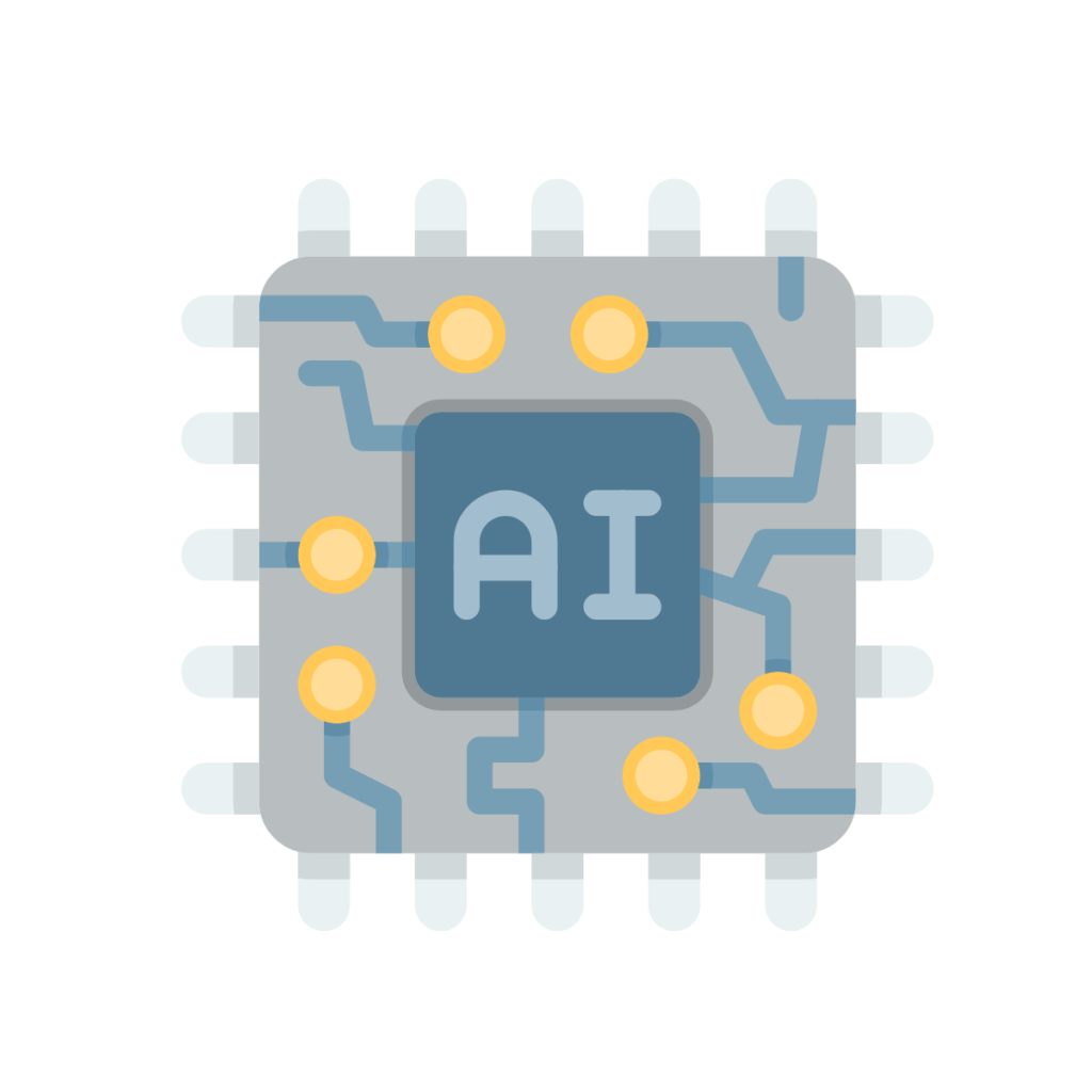 Image of a microchip with AI written in the middle of the electronics chip. This image is used by patient guard on their website for content relating to medical device and IVD regulatory and quality assurance consultancy. services.
