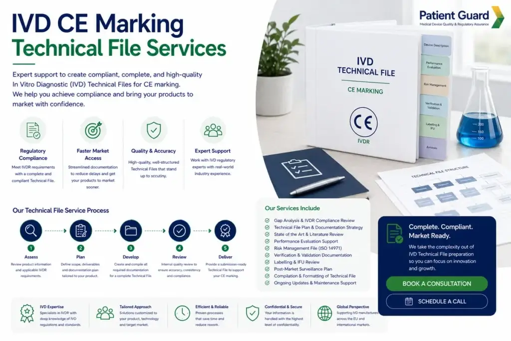 IVDR Technical File services for IVD manufacturers | Patient Guard